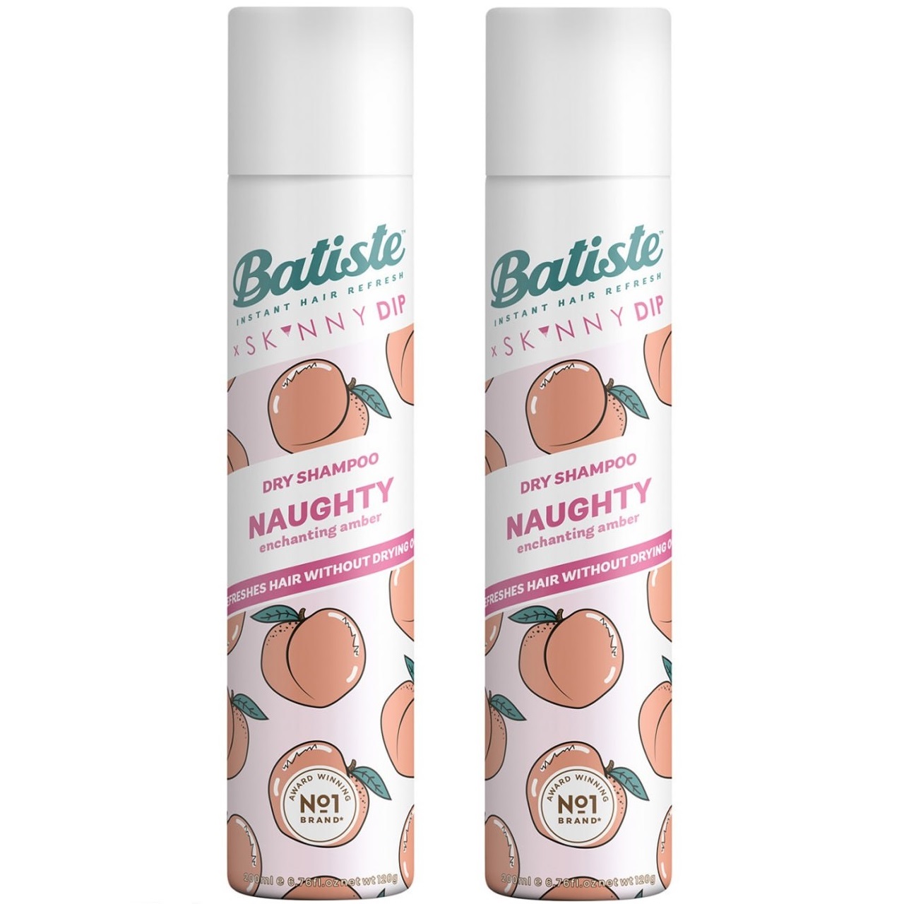 Батист Сухой шампунь для волос Naughty с ягодным ароматом, 2 х 200 мл (Batiste, Fragrance) фото 0