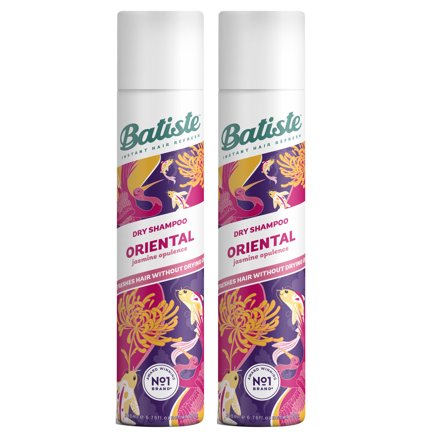 Батист Сухой шампунь для волос Oriental с восточным ароматом, 2 х 200 мл (Batiste, Fragrance) фото 0