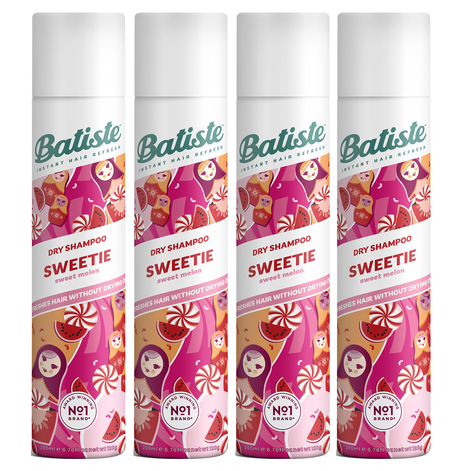 Батист Комплект Sweetie Сухой шампунь 4 шт х 200 мл (Batiste, Fragrance) фото 0