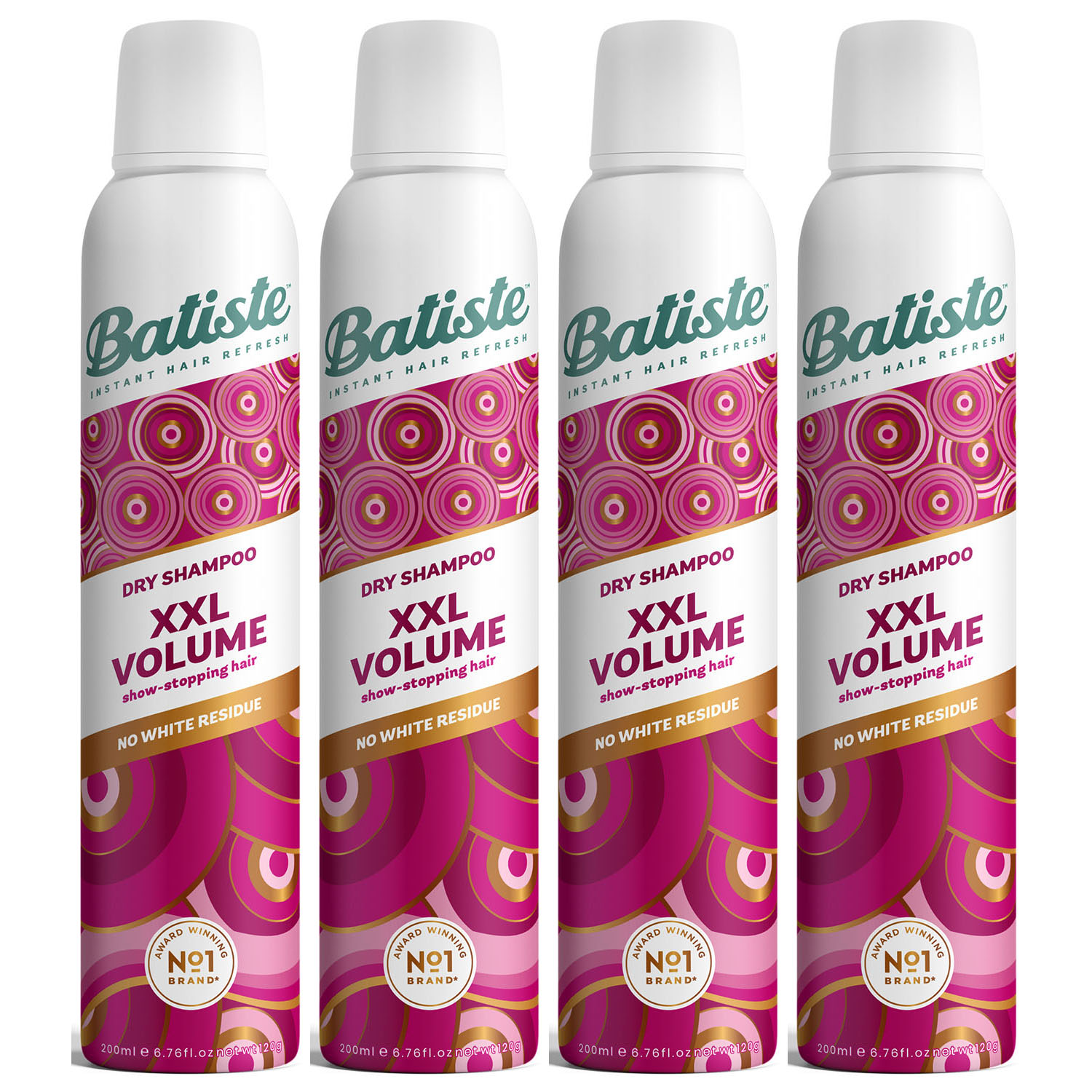 цена Batiste Комплект XXL Volume Spray Спрей для экстра объема волос 4 шт х 200 мл (Batiste, Stylist)