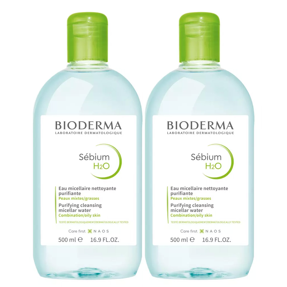 Bioderma Мицеллярная вода для жирной и проблемной кожи, 2х500 мл (Bioderma, Sebium)