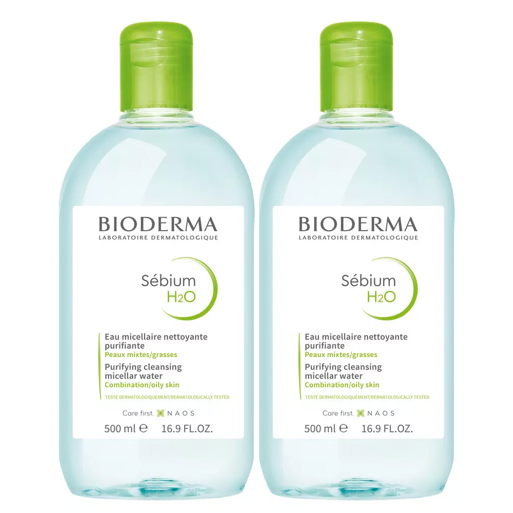 Биодерма Мицеллярная вода для жирной и проблемной кожи, 2х500 мл (Bioderma, Sebium) фото 0