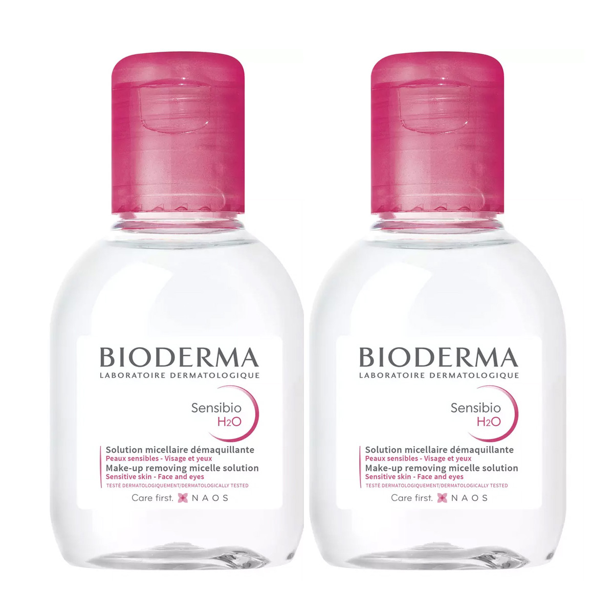 Биодерма Набор: мицеллярная вода H2O, 2х100 мл (Bioderma, Sensibio) фото 0