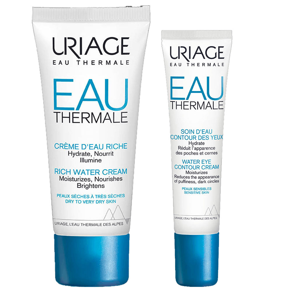 Урьяж Набор: увлажняющий крем для контура глаз 15 мл + обогащенный увлажняющий крем SPF20 40 мл (Uriage, Eau thermale) Урьяж Набор: увлажняющий крем для контура глаз 15 мл + обогащенный увлажняющий крем SPF20 40 мл (Uriage, Eau thermale) фото 1