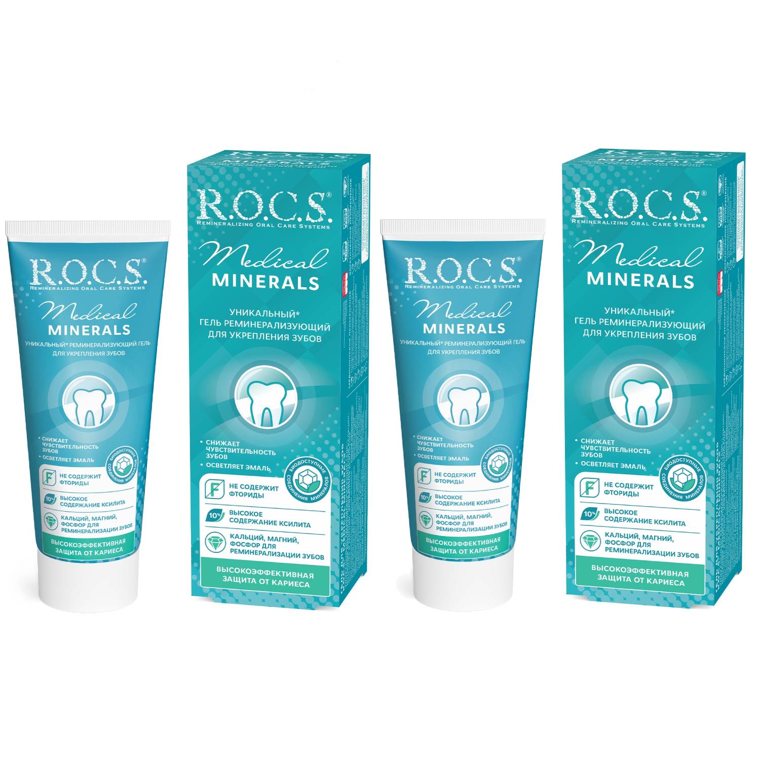 Рокс Комплект R.O.C.S. Medical Minerals  Гель реминерализирующий 2 штуки (R.O.C.S., R.O.C.S. Medical) фото 0