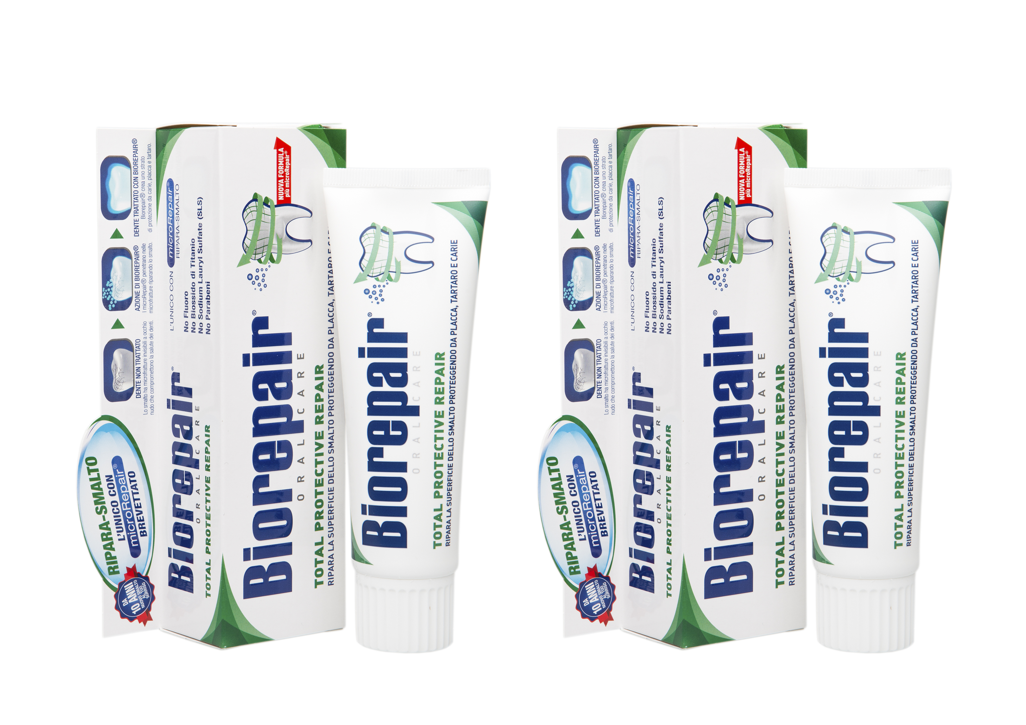 Купить Biorepair Набор Зубная паста для комплексного восстановления и защиты 75 мл*2 штуки (Biorepair, Ежедневная забота), Италия