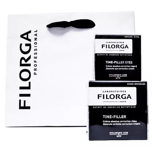 Филорга Набор «Бестселлеры Filorga»: средство ухода за лицом Time-Filler, 50 мл + корректирующий крем для глаз Filler Eyes, 15 мл (Filorga, Time) фото 0