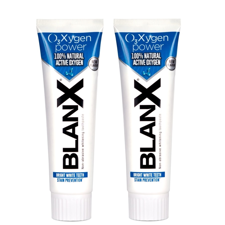 Blanx Набор Отбеливающая зубная паста, 2 х 75 мл (Blanx, Зубные пасты Blanx) зубная паста отбеливающая сила кислорода o3x oxygen power blanx бланкс
