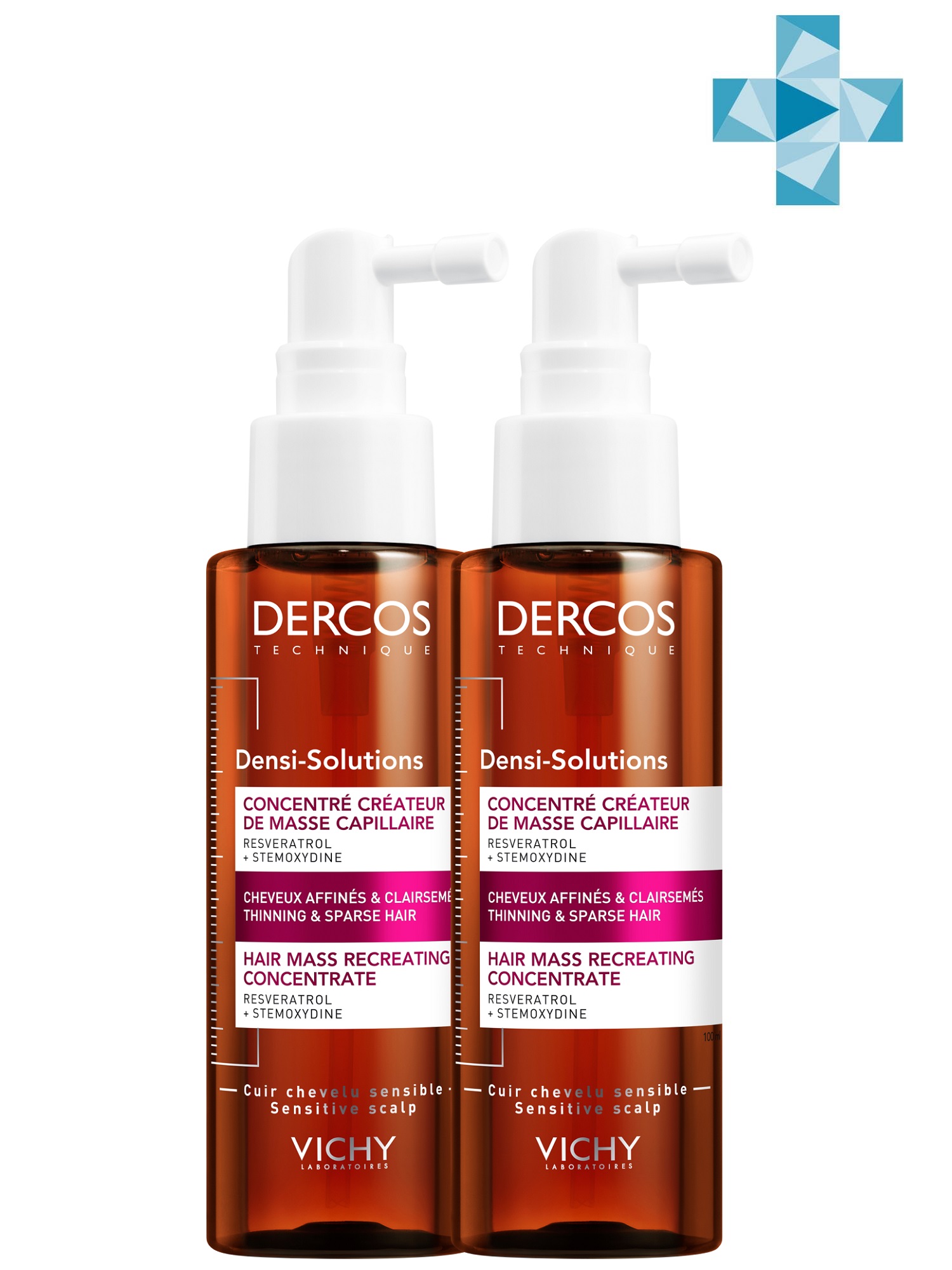 Купить Vichy Комплект Сыворотка для роста волос Densi-Solutions, 2 шт. по 100 мл (Vichy, Dercos Densi-Solutions), Франция