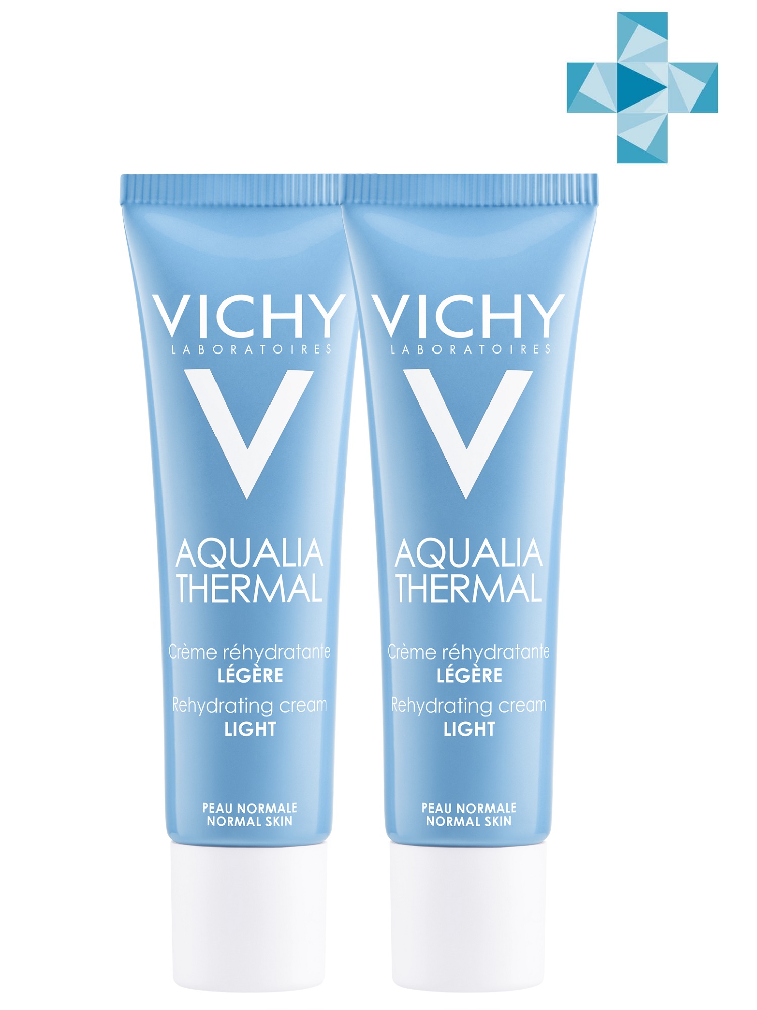 Vichy Комплект Аквалия Термаль Легкий крем для нормальной кожи, 2 шт. по 30 мл (Vichy, Aqualia Thermal) vichy аквалия термаль увлажняющая сыворотка для всех типов кожи 30 мл vichy aqualia thermal