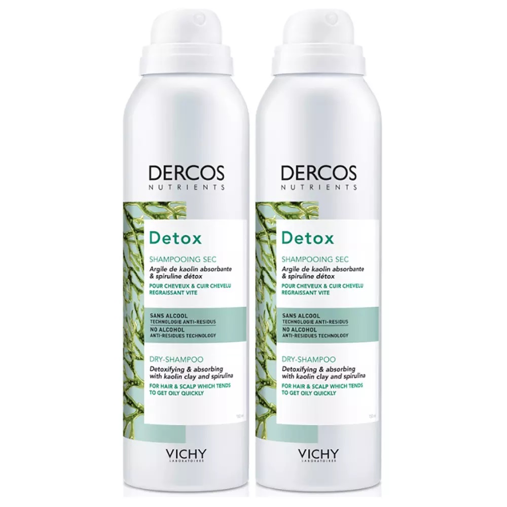 Виши Комплект Detox Сухой шампунь Dercos Nutrients, 2 шт. по 150 мл (Vichy, Dercos Nutrients) фото 0