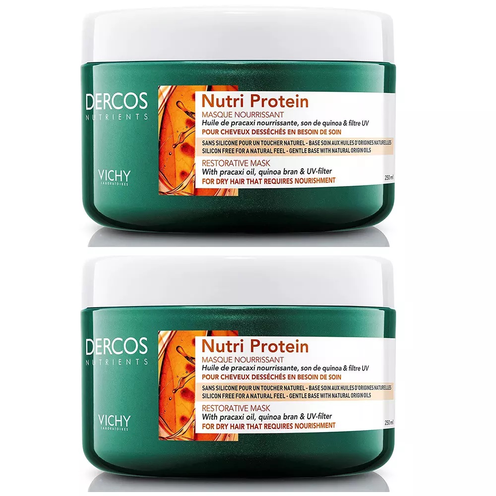 Виши Комплект Восстанавливающая маска Nutri Protein, 2 шт. по 250 мл (Vichy, Dercos Nutrients) фото 0