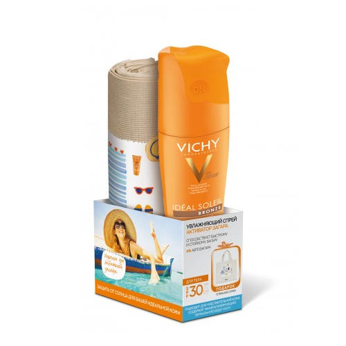 Виши Спрей активатор для тела SPF30, 200 мл + Пляжная сумка (Vichy, Ideal Soleil) фото 3