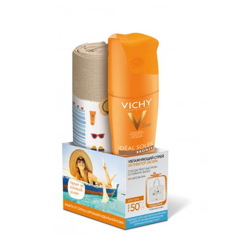 Виши Спрей активатор для тела SPF50, 200 мл + Пляжная сумка (Vichy, Ideal Soleil) фото 3