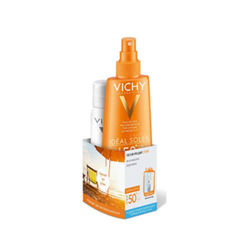 Увлажняющий спрей SPF 50 200 мл Термальная Вода Vichy 50 мл (Vichy, Ideal Soleil)