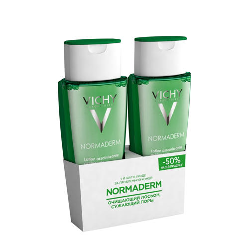 Виши Дуопак Очищающий и сужающий поры лосьон 200 мл х 2 шт. (Vichy, Normaderm) фото 1