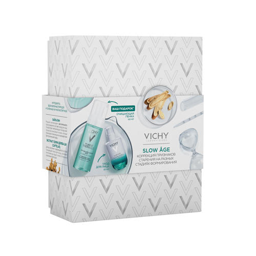 Виши Набор Слоу Аж флюид для всех типов кожи 50 мл + Пенка для умывания Purete Thermal 150 мл (Vichy, Slow Age) Виши Набор Слоу Аж флюид для всех типов кожи 50 мл + Пенка для умывания Purete Thermal 150 мл (Vichy, Slow Age) фото 1