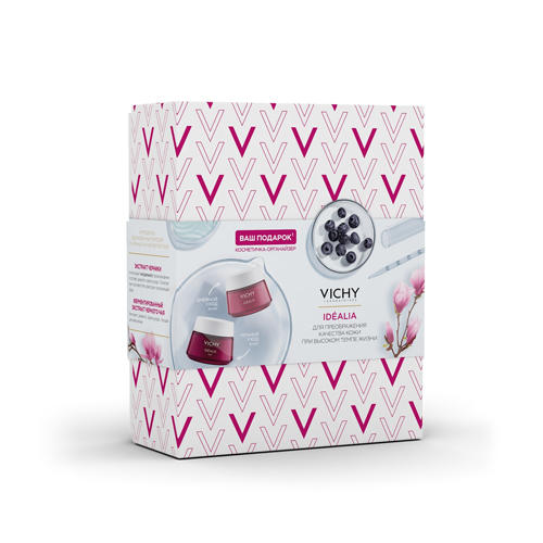 Виши Набор Идеалия: Дневной крем-уход для нормальной и комбинированной кожи 50 мл + Ночной Восстанавливающий уход 50 мл (Vichy, Idealia) фото 2