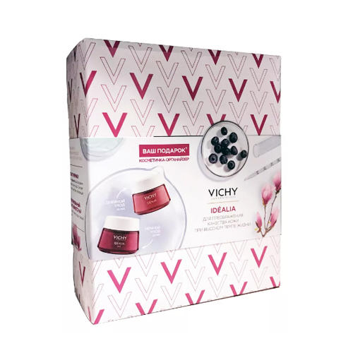 Виши Набор Идеалия: Дневной крем-уход для нормальной и комбинированной кожи 50 мл + Ночной Восстанавливающий уход 50 мл (Vichy, Idealia) фото 1