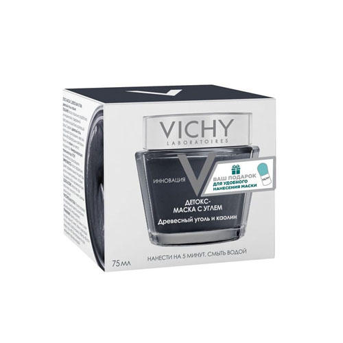 Виши Виши Детокс-маска с древесным углем 75 мл + Шпатель (Vichy, Masque) фото 1