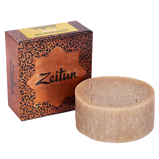 Zeitun Алеппское мыло премиум “Серное” для проблемной кожи, 110 г (Zeitun, Authentic)