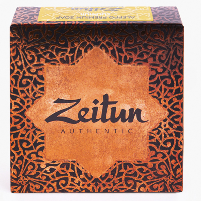 Зейтун Алеппское мыло премиум “Серное” для проблемной кожи, 110 г (Zeitun, Authentic) фото 2