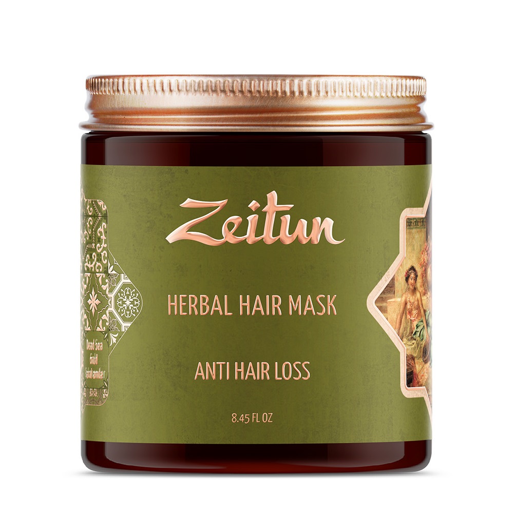 Zeitun Фито-маска против выпадения волос с грязью Мертвого моря и амлой, 250мл (Zeitun)