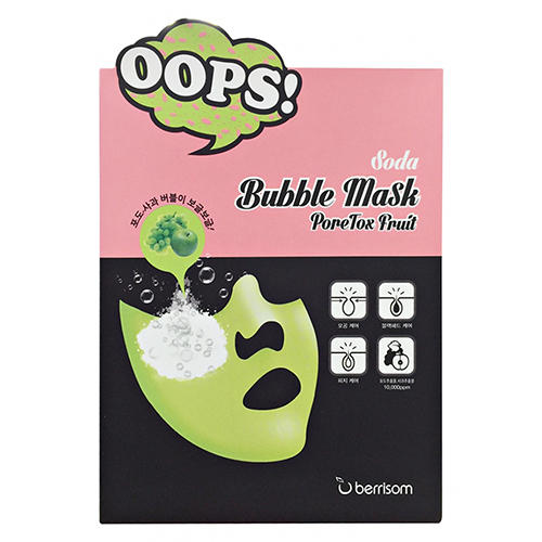 Беррисом Очищающая поры маска Soda Bubble Mask PoreTox Fruit 18 мл (Berrisom, Bubble Mask) фото 0