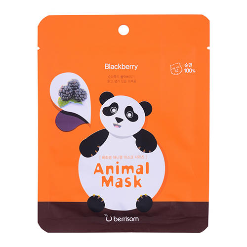 Беррисом Тканевая маска с экстрактом ежевики Animal mask series - Panda 25 мл (Berrisom, Animal mask) фото 0