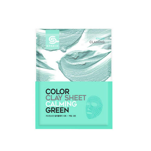 Маска для лица глиняная листовая Color clay Calming green 20 гр (Berrisom, G9 Skin)