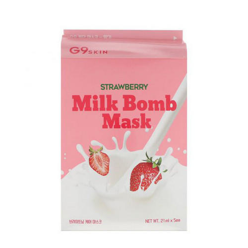 Беррисом Маска для лица тканевая Milk Bomb-Strawberry 21 мл (Berrisom, G9 Skin) фото 0
