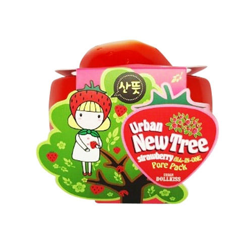 Маска для лица от расширенных пор Urban Dollkiss New Tree Strawberry AllInOne Pore Pack 100 г (Baviphat, New Tree)