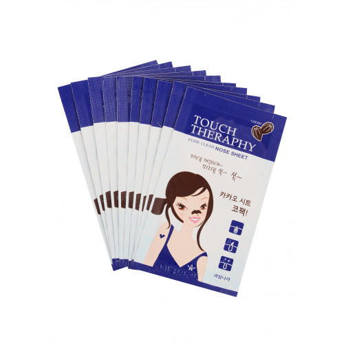 Велкос Патчи очищающие для носа Touch Therapy Cacao Pore Clear Nose Sheet Pack 10шт (Welcos, Touch Therapy) фото 0