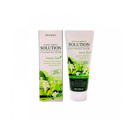 Деопрос Пенка для умывания зеленый чай 170 г (Deoproce, NATURAL PERFECT SOLUTION) фото 0