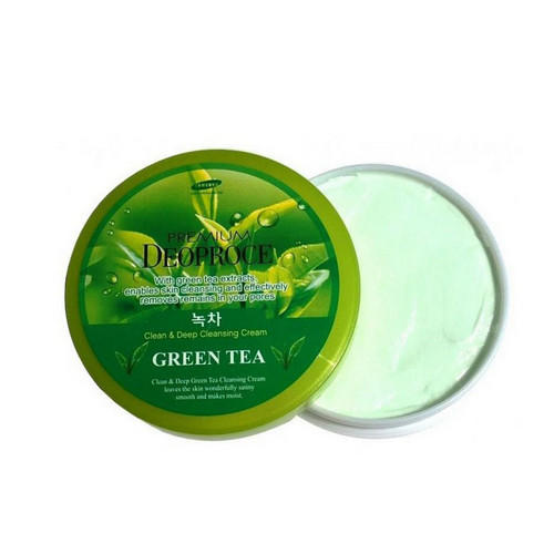 Деопрос Крем для лица очищающий с экстрактом зеленого чая 300г (Deoproce, PREMIUM) фото 0