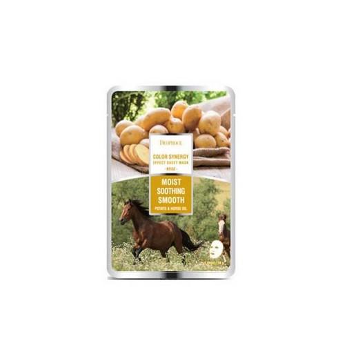 Маска тканевая с конским жиром и экстрактом картофеля Color Synergy 20 г (Deoproce, SHEET) маска deoproce color synergy effect sheet mask yellow green