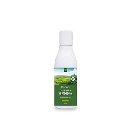 Деопрос Шампунь для волос с зеленым чаем и хной 200 мл (Deoproce, HAIR GREENTEA) фото 0