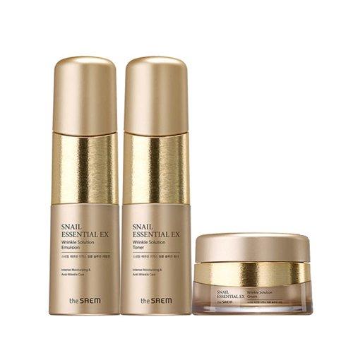 Зе Саем Набор уходовый антивозрастной Snail Essential EX Wrinkle Solution Skin Care 2 Set 150мл*150мл*30мл (The Saem, Snail Essential) фото 0