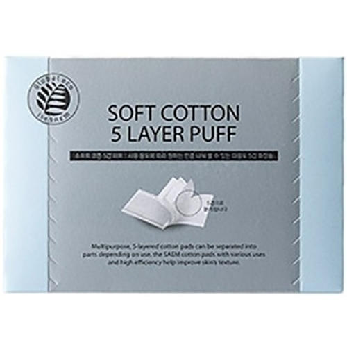 Зе Саем Спонжи хлопковые косметические The Saem Soft Cotton 5 Layer Puff, 80 шт (The Saem, Аксессуары) фото 0