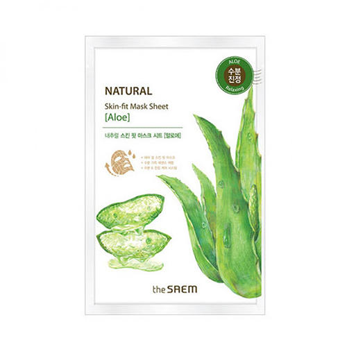 Маска тканевая алоэ Natural Skin Fit Mask Sheet Aloe, 20 мл (The Saem, Natural Skin Fit)