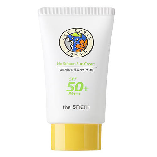 Зе Саем Крем солнцезащитный для жирной кожи лица SPF50  Eco Earth Power No Sebum Sun Cream, 50 г (The Saem, Sun) фото 0