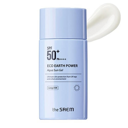 Кремгель солнцезащитный SPF50 Eco Earth Power Aqua Sun Gel,60 г (The Saem, Sun)