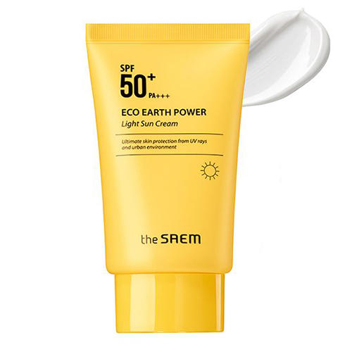Зе Саем Крем солнцезащитный легкий SPF50 Eco Earth Power Light Sun Cream, 50 г (The Saem, Sun) фото 0
