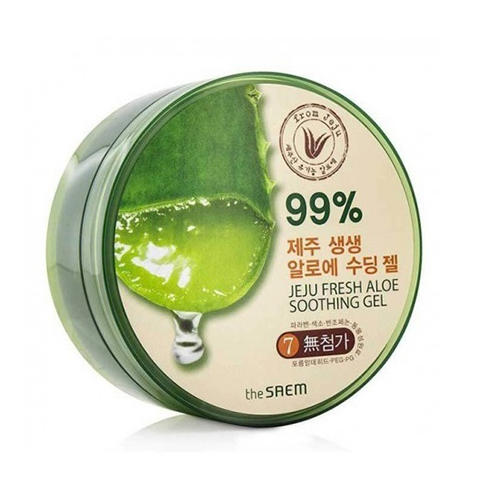 Зе Саем Гель с алоэ универсальный увлажняющий Jeju Fresh Aloe Soothing Gel 99%, 300 мл (The Saem, Aloe) фото 0