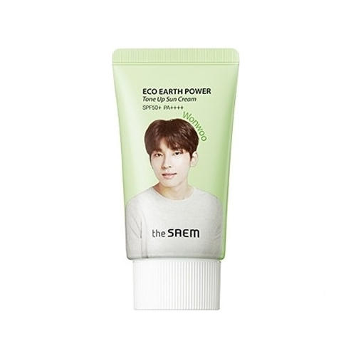 Зе Саем Крем солнцезащитный SPF 50 (Seventeen) Eco Earth Power Tone Up Sun Cream Wonwoo, 50 г (The Saem, Sun) фото 0