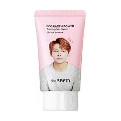 Зе Саем Крем солнцезащитный SPF 50 (Seventeen) Eco Earth Power Tone Up Sun Cream Jun, 50 г (The Saem, Sun) фото 0