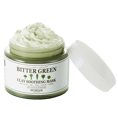 Скинфуд Маска для лица глиняная успокаивающая Bitter Green Clay Soothing Mask, 145 г (Skinfood, Для лица) фото 0