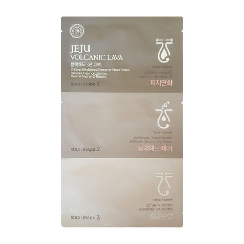 Зе Фейс Шоп Набор от черных точек Jeju Volcanic Lava 3-step Deep Cleansing Nose Strips 1 шт (The Face Shop, Jeju) фото 0