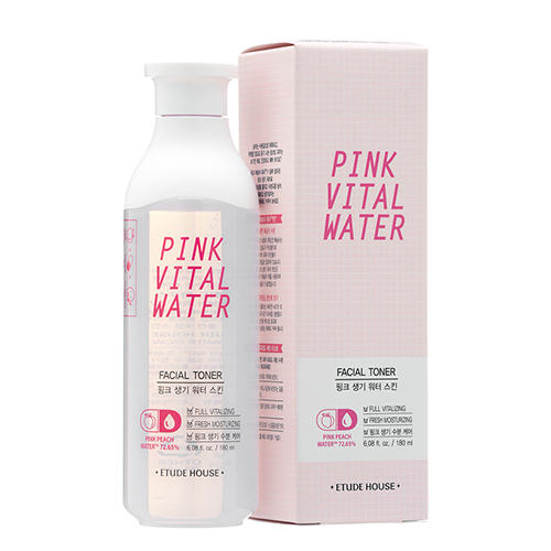 Этюд Хаус Тонер для лица с экстрактом персика Pink Vital Water Toner, 180 мл (Etude House, Pink Vital) фото 0