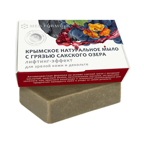  Мыло на основе грязи Сакского озера, Лифтинг-эффект 100 г (Дом природы, MED formula) фото 0
